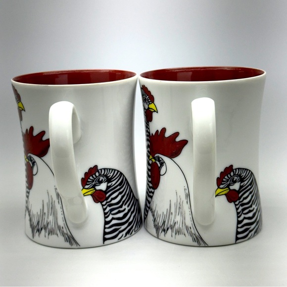 Fitz and Floyd Coq du Villages Chicken Mugs - Picture 4 of 9